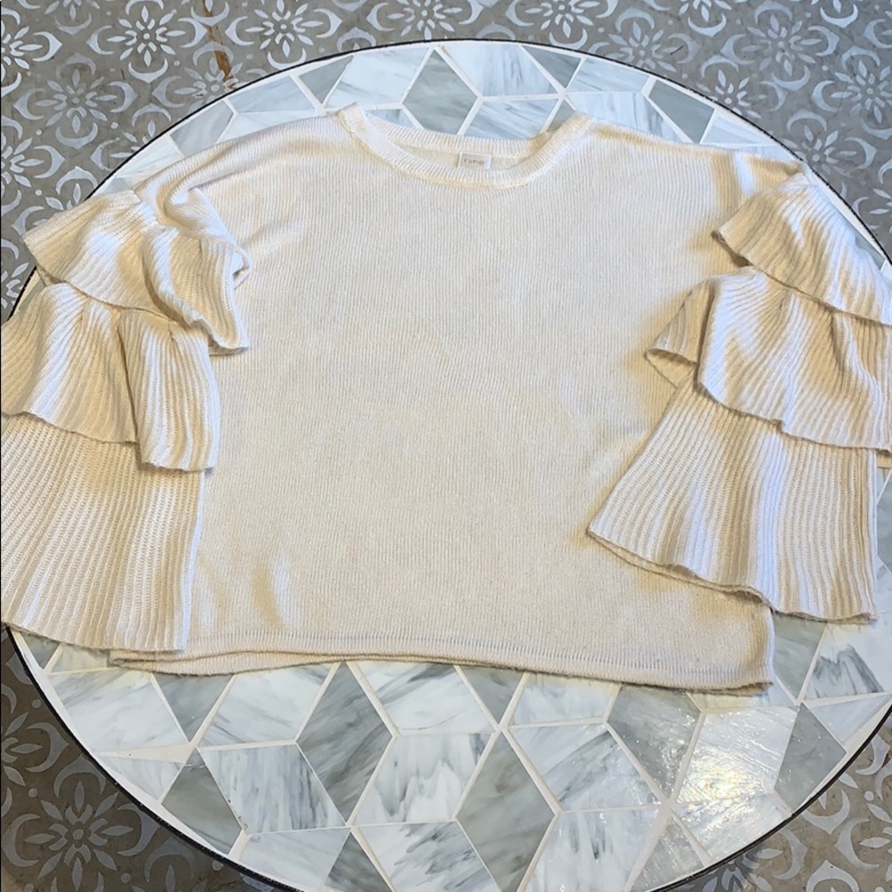 CUPIO tiered ruffle sleeves
